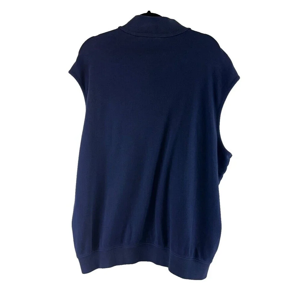 Polo Golf Ralph Lauren Quarter Zip Sleeveless Sweater Navy Blue Pullover Men XXL